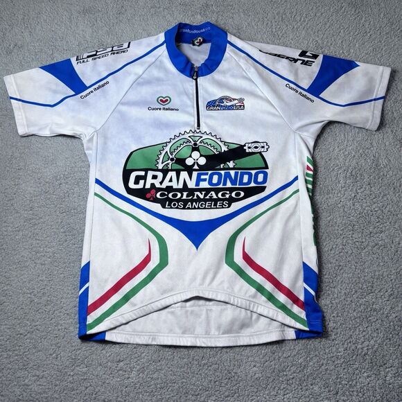Cuore Italiano Other - Cuore Italiano Granfondo Cycling Jersey Men's XXL 2XL Short Sleeve Shirt 1/4 Zip